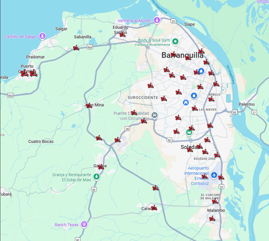Mapa de cobertura